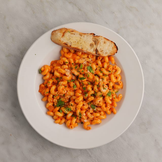 Cavatappi A La Vodka.